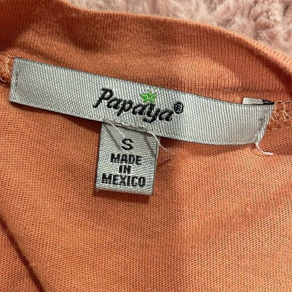 Papaya orange Arizona cropped Tee NWOT size S - Picture 5 of 6